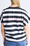 Sorrento Tee (Black and White Stripe)