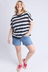 Sorrento Tee (Black and White Stripe)