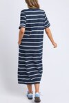 Halli Dress (Navy and White Stripe)