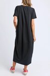 Diana Short Sleeve Dress (Black)