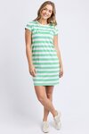 Signature Stripe Tee Dress (Irish Green and White Stripe)
