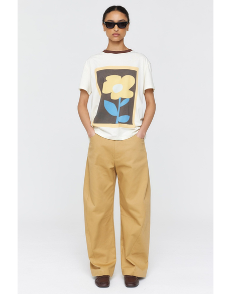 Aiden Tee (Ivory + Brown)