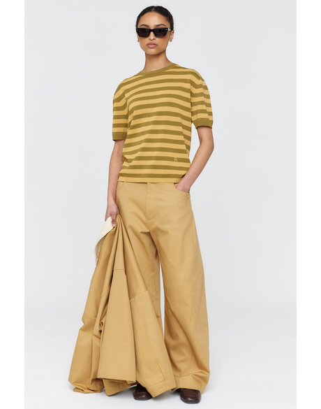 Francisco Knit Tee (Sand + Khaki)