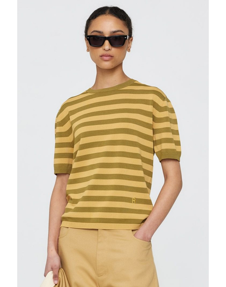 Francisco Knit Tee (Sand + Khaki)