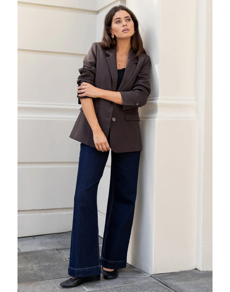 Zoey High Rise Wide Leg Pocket Jean