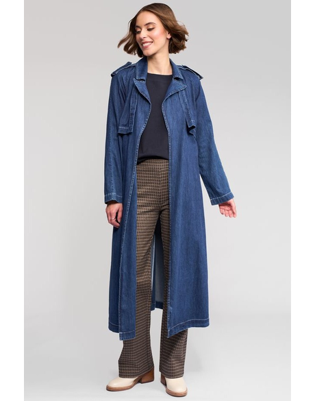 Galaxy Denim Trench
