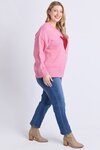 Intersia Heart Knit (Qaurtz Pink)
