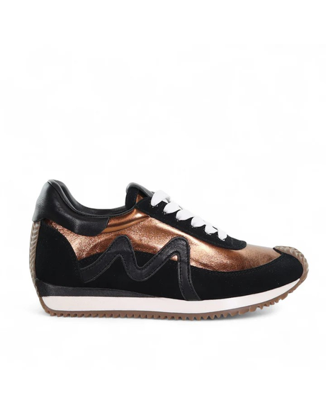 Marvel Sneaker (Bronze Metallic Leather Black Suede)