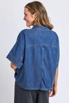 Demi SS Denim Shirt (Dark Blue Wash)