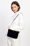Tilly Big Sis Crossbody Bag (Black Suede)