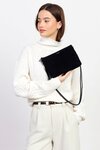 Tilly Big Sis Crossbody Bag (Black Suede)