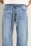 Campus Tie Waist Barrel Jeans
