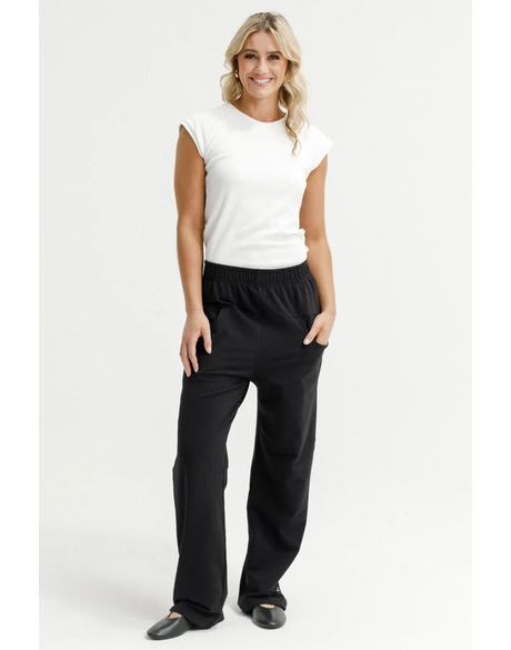 Avenue Pants (Black/Sapphire)