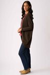 Open Front Midi Cardigan (Chocolate)