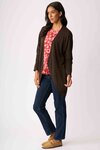 Open Front Midi Cardigan (Chocolate)