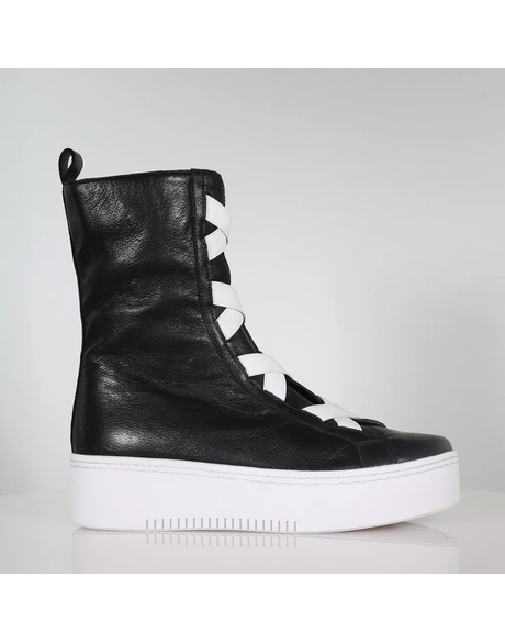 Katerina Boot (Black White Sole)