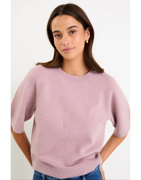 Assemble Blush Alpaca Blend Raglan Knit Tee