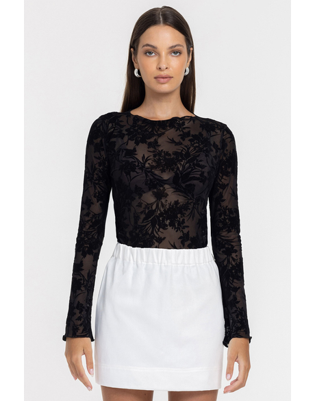 Gigi Top (Black Floral)