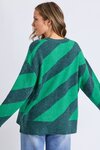 Sage Diagonal Stripe Knit 