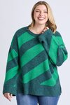 Sage Diagonal Stripe Knit 