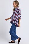 Palermo Stripe Shirt (Plum/ DBlu Stripe)