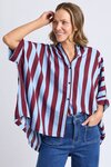 Palermo Stripe Shirt (Plum/ DBlu Stripe)