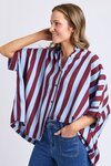 Palermo Stripe Shirt (Plum/ DBlu Stripe)