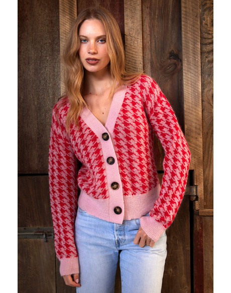 Houndstooth Cardi