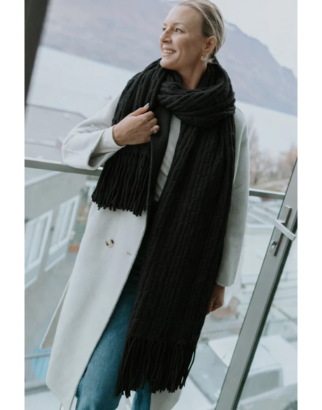 Adele Cable Knit Scarf