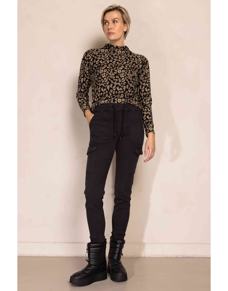 Daisey Striped Pant (Black)