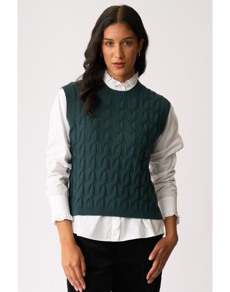Cabled Vest