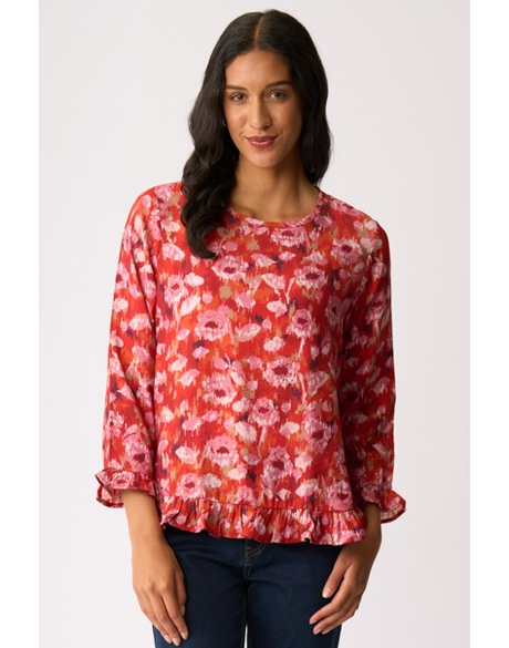 Gathered Scoop Hem Top