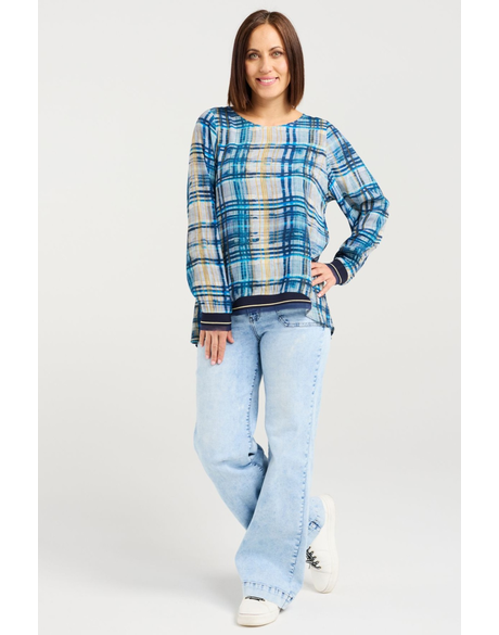 Havana Top (Ocean Plaid)