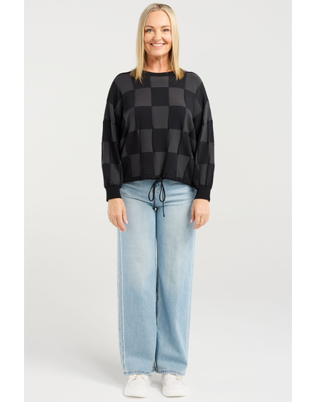 Amaris Knit (Grey Check)