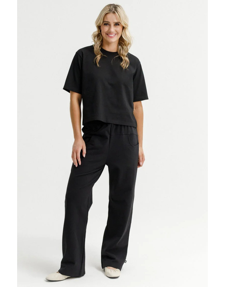 Avenue Pants (Black/Graphite Daisy)