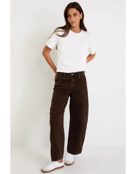 Varsity Forward Seam Barrel Jeans