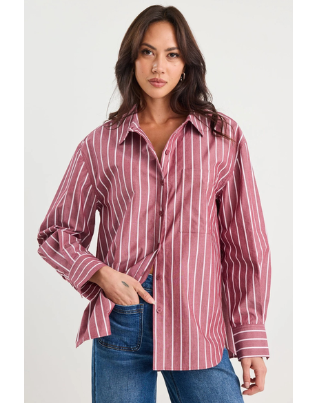 You Got This Stripe Oversized Boyfriend Shirt