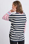 Taffy Stripe LS Tee (Blue and Pink Stripe)