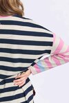 Taffy Stripe LS Tee (Blue and Pink Stripe)