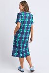 Bari Tee Dress (Blue Check Yardage Print)