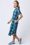 Bari Tee Dress (Blue Check Yardage Print)