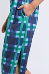 Bari Tee Dress (Blue Check Yardage Print)