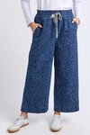 Anna Animal Denim Pant (Dark Blue Animal Print)