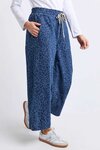 Anna Animal Denim Pant (Dark Blue Animal Print)
