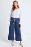 Anna Animal Denim Pant (Dark Blue Animal Print)