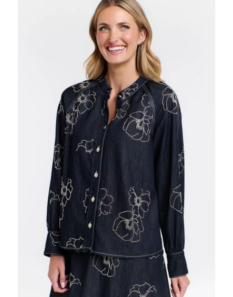 Estelle Sequins Denim Shirt