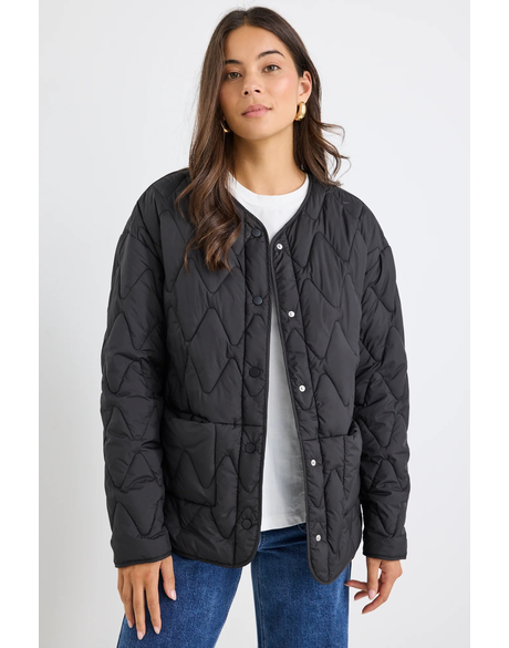Frankly Boxy Snap Front Puffer Jacket