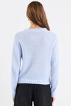 Genuine Ice Blue Crewneck Fluffy Long Sleeve Jumper 