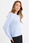 Genuine Ice Blue Crewneck Fluffy Long Sleeve Jumper 