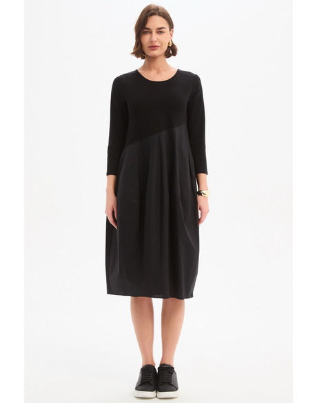 Diagonal Seam Combi Dress